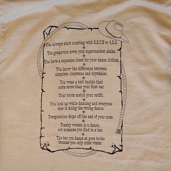 Funny Dance Shirt "You might be a line dancer IF..." Men's (L) Army Green Tshirt - Picture 2 of 8